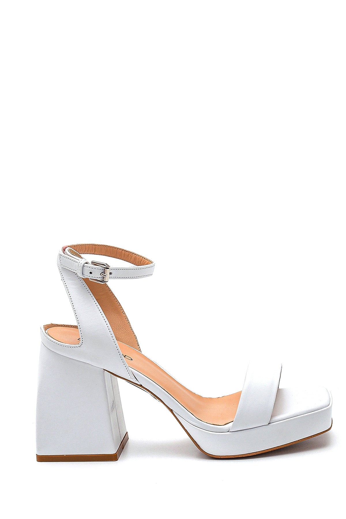 Women's Platform Heeled Leather Sandals 21SFD121518 | Derimod