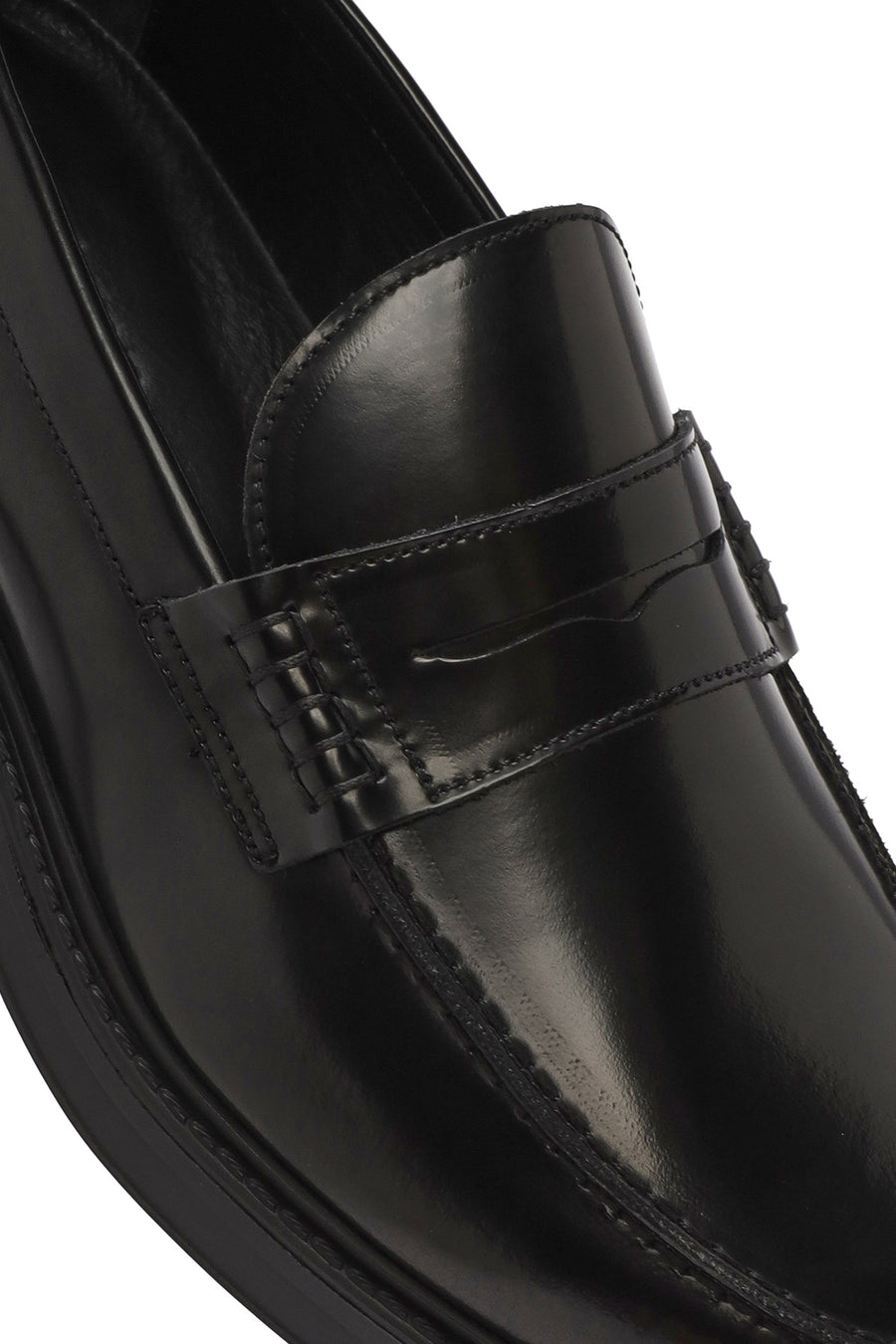 Male Black Leather Loafer