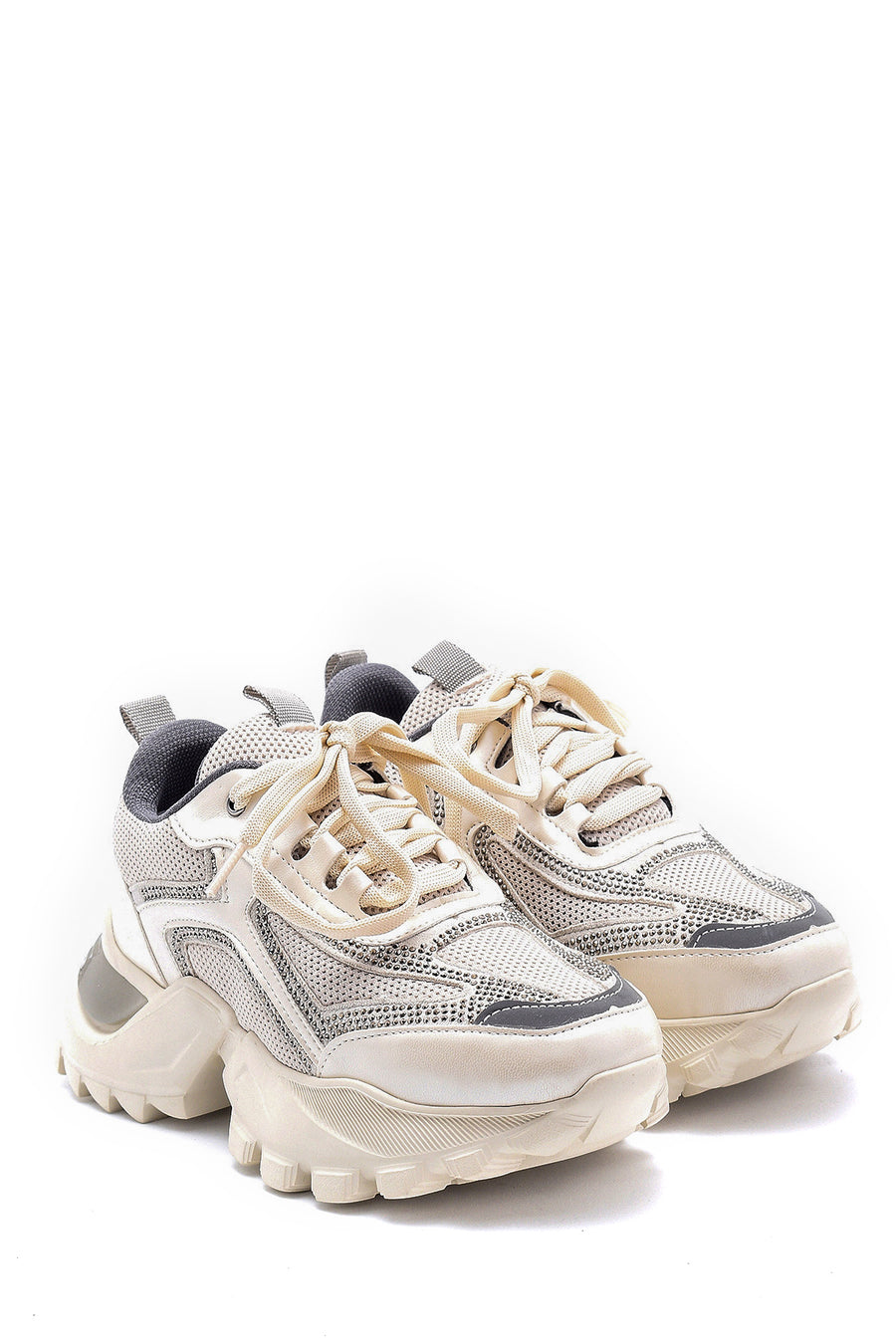 Kadın Deri Yüksek Tabanlı Sneaker