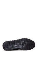 Men's Black Lace-Up Leather Casual Sneaker | Derimod