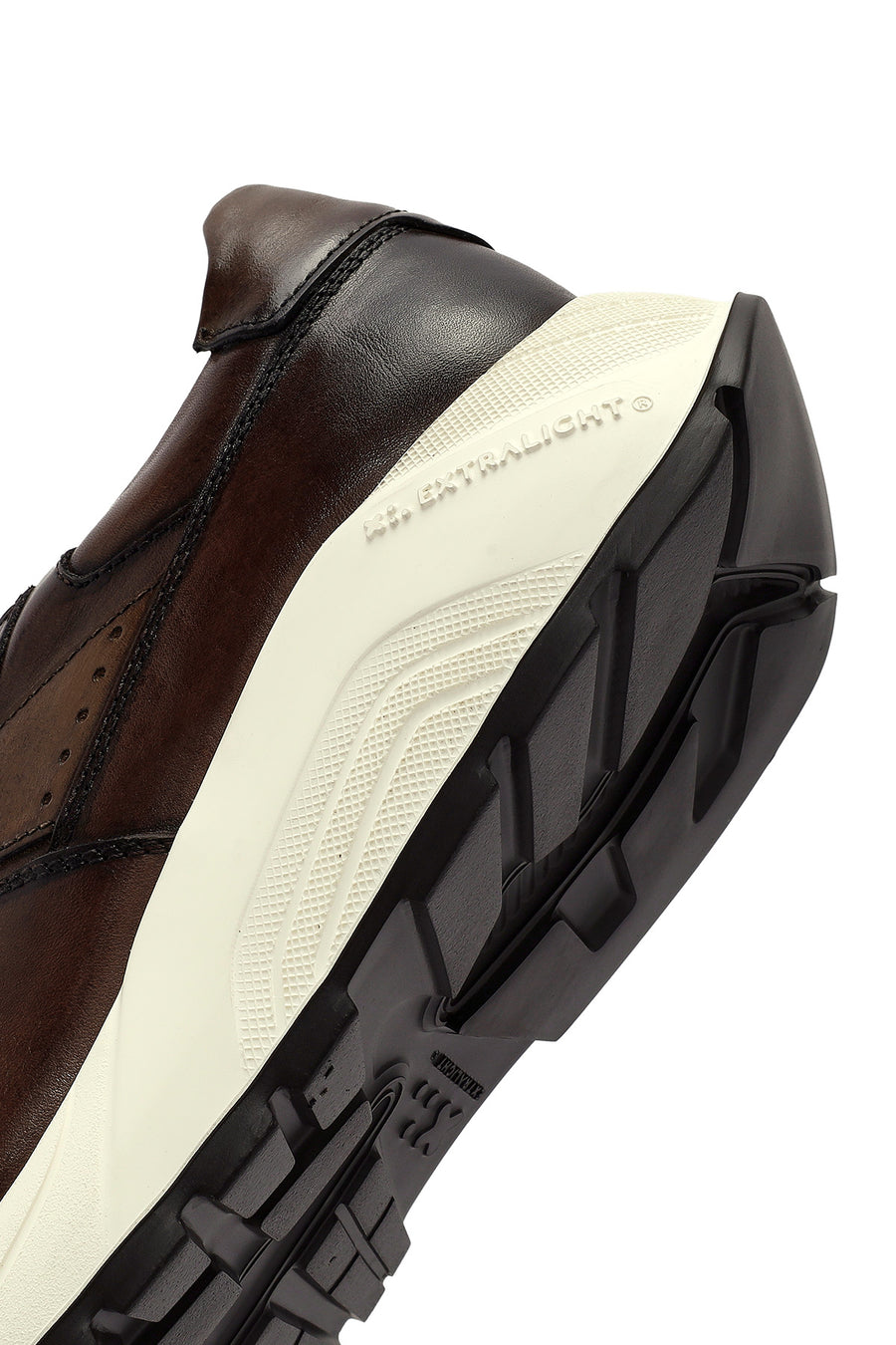 
Men's Brown Thick-Soled Lace-Up Leather Sneaker

