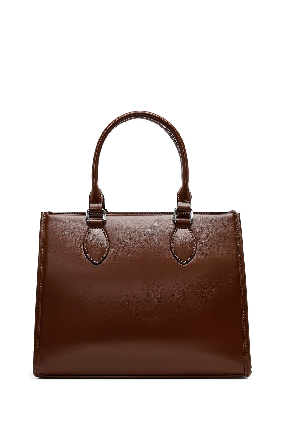 Woman Brown Long-Strap Quilted Classic Shoulder Bag
