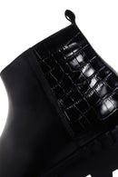 Men's Black Zippered Leather Casual Boots | Derimod