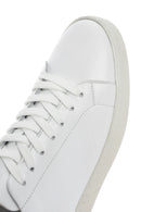 Men's White Lace-up Leather Sneaker | Derimod