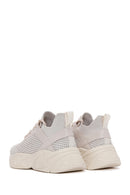 Women's Beige Thick Soled Fabric Sneaker | Derimod