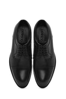 Men's Black Laced Leather Classic Shoes | Derimod
