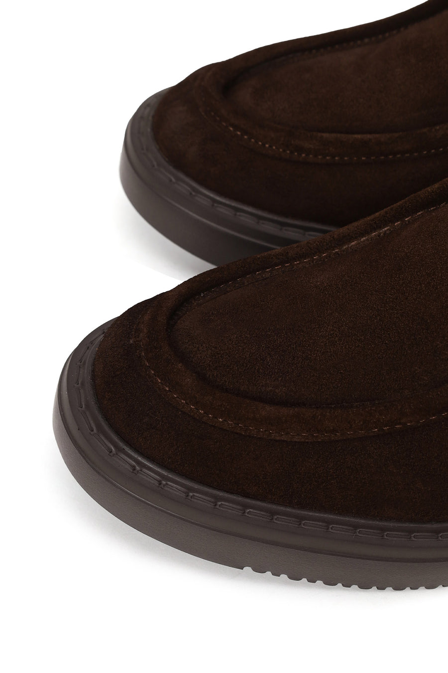Male Brown Lace-Up Thick-Soled Suede Casual Boots