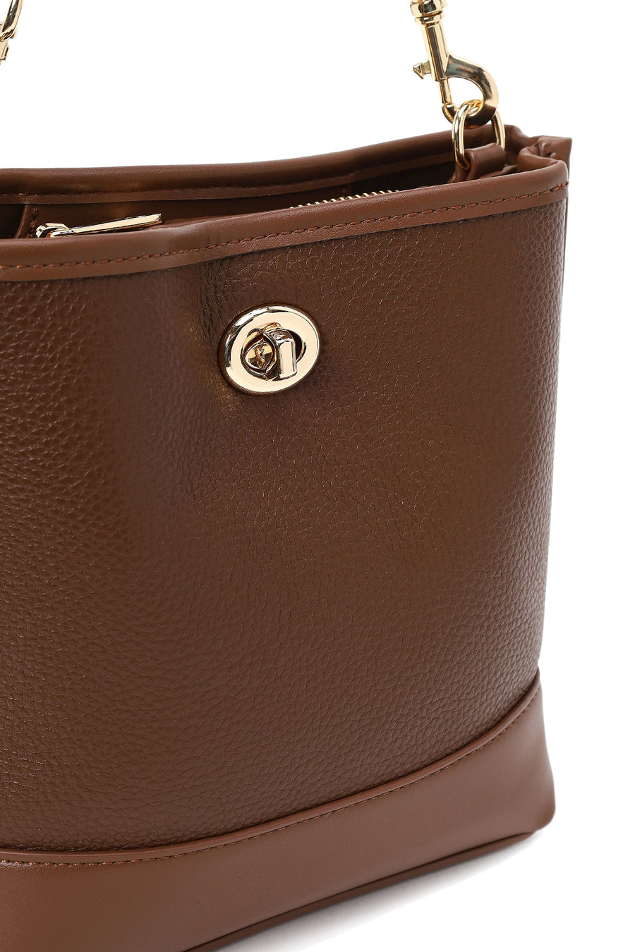 Woman Brown Long-Strap Shoulder Bag