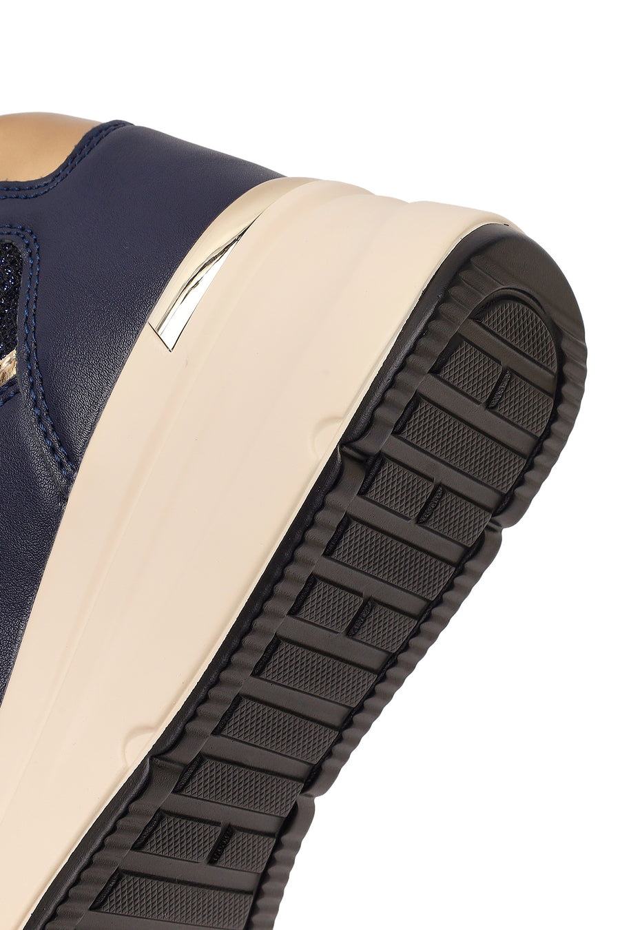 Women's Navy Blue Thick Soled Sneaker