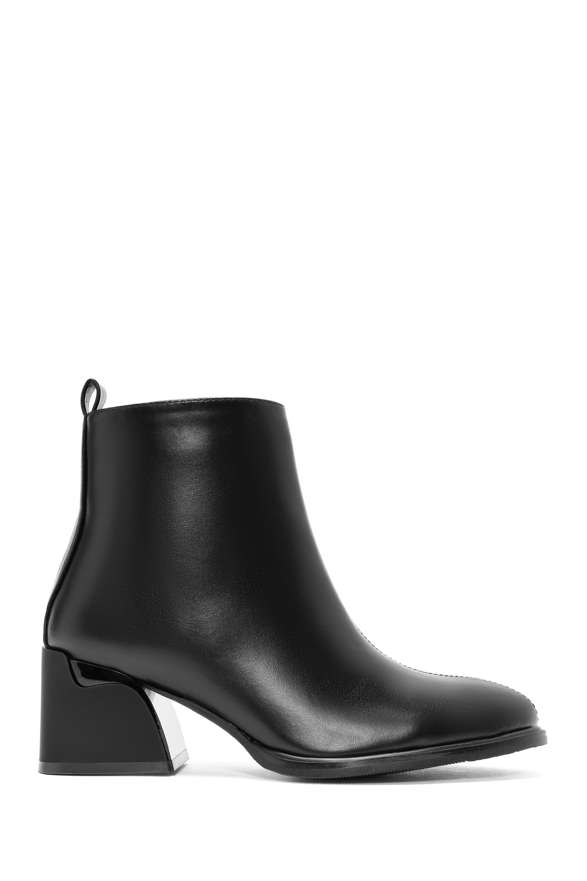 Women's Black Zippered Heeled Boots 24WFE402718 | Derimod