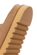 Women's Mink Double Buckle Suede Leather Slippers | Derimod
