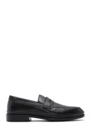 Men's Black Leather Classic Loafer | Derimod