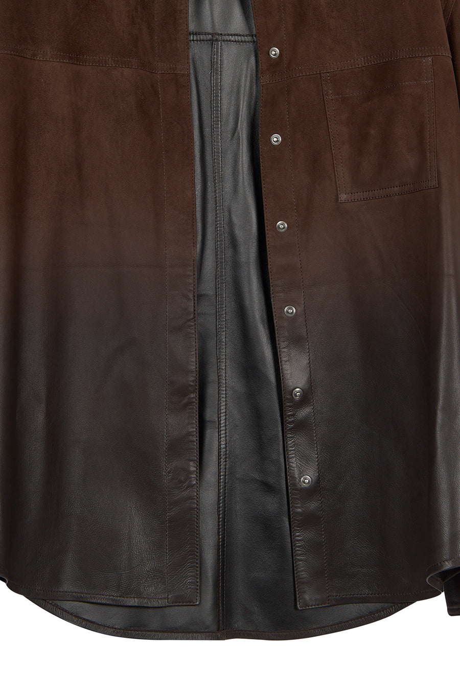 Monako Woman Brown Suede Leather Shirt