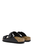 Birkenstock Women's Black Double Buckle Arizona Bf Flat Slippers | Derimod