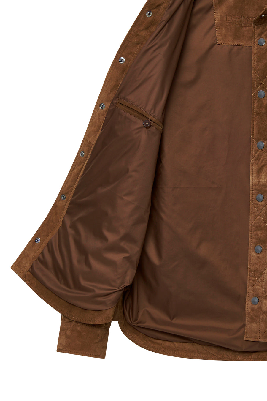 Kante Men's Camel Shirt Collar Suede Leather Coat