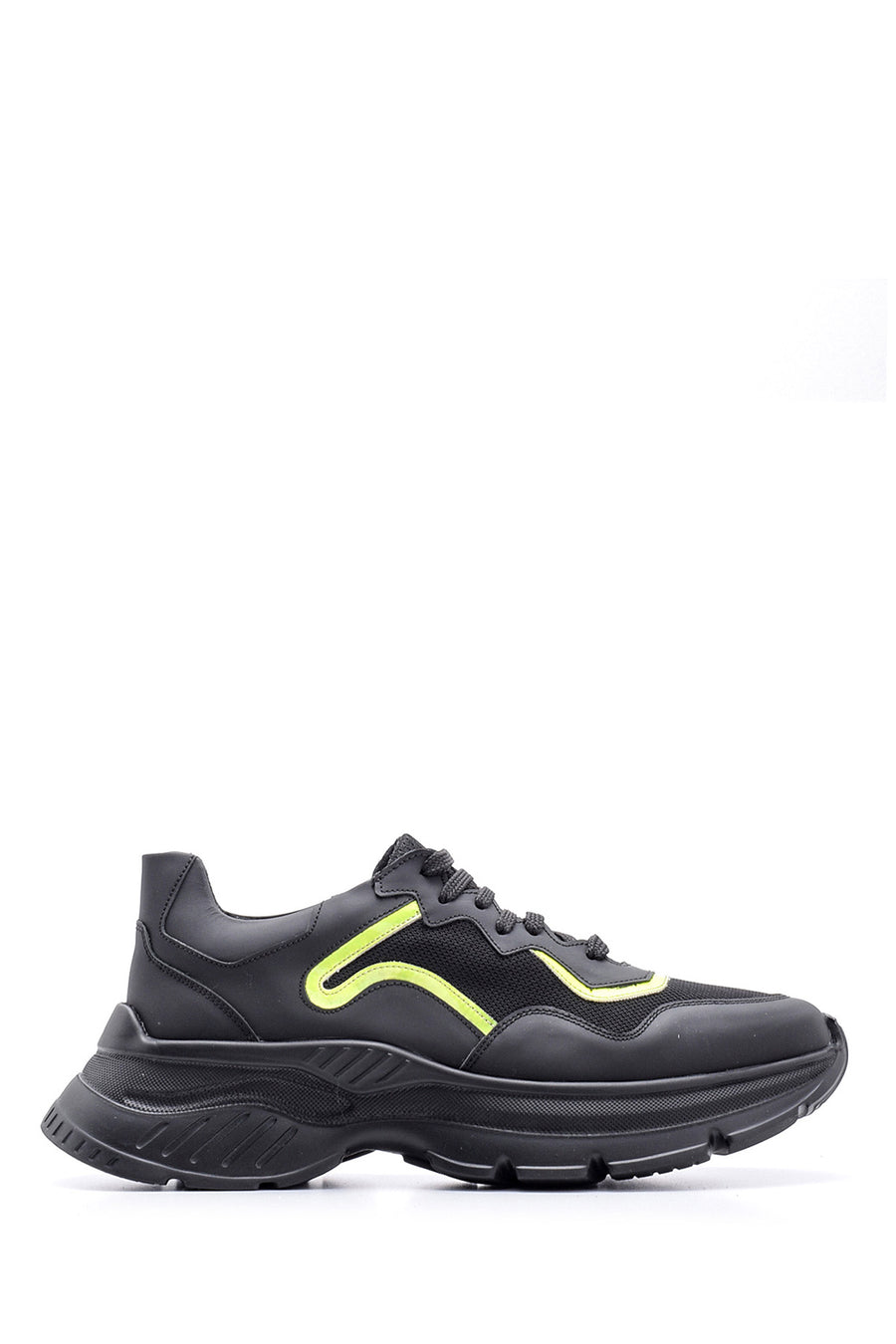 Men's High-Sole Leather Sneaker 19WFD313114 | Derimod