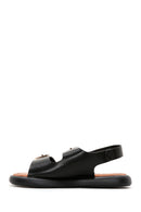 Women's Black Double Buckle Comfort Sandals | Derimod