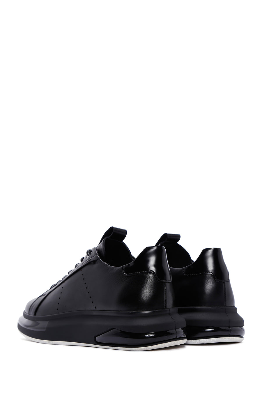 Men's Black Leather Casual Shoes