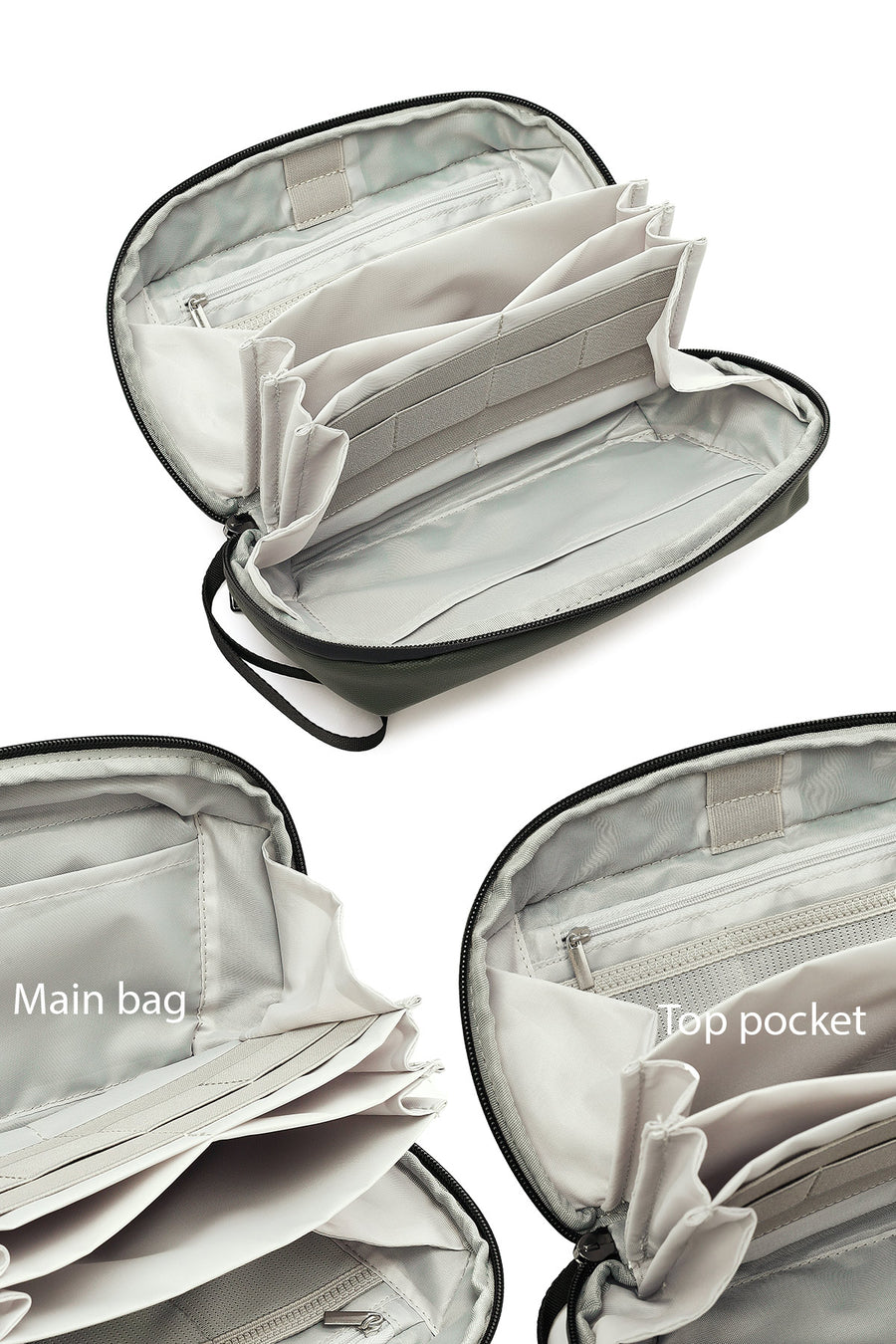 D-Pack Men's Khaki Fabric Handbag