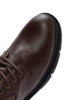 Men's Brown Zippered Leather Casual Boots | Derimod