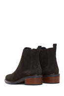 Woman Anthracite Süet Leather Chelsea Bot | Derimod