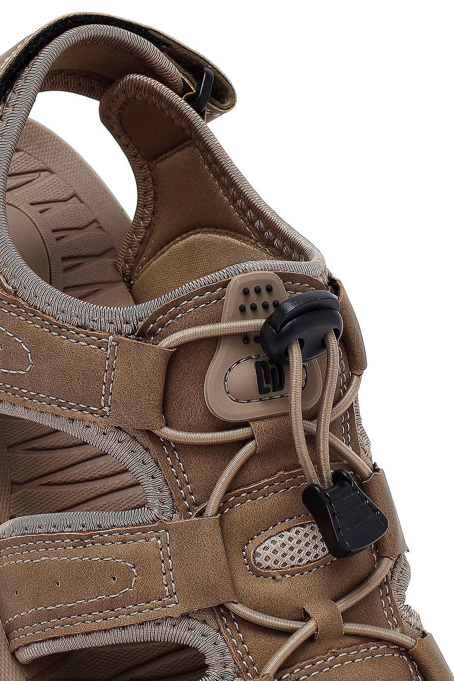 Men's Beige Leather Sandals