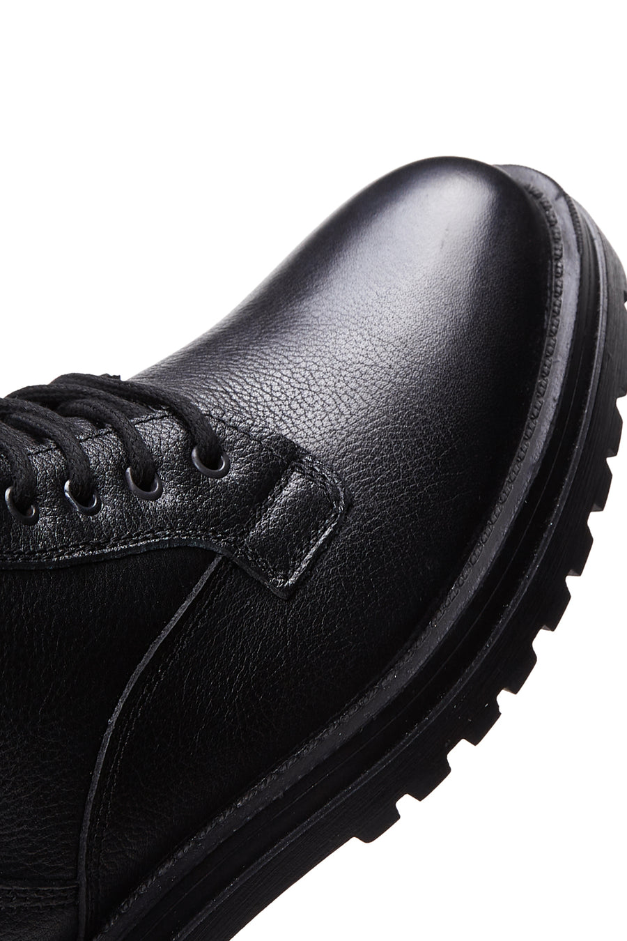 Men's Black Leather Boots Flat Boots
