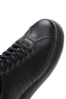 Erkek Siyah Deri Casual Sneaker | Derimod