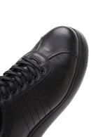 Men's Black Leather Casual Sneaker | Derimod