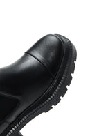 Women's Black Leather Thick Soled Chelsea Boots | Derimod