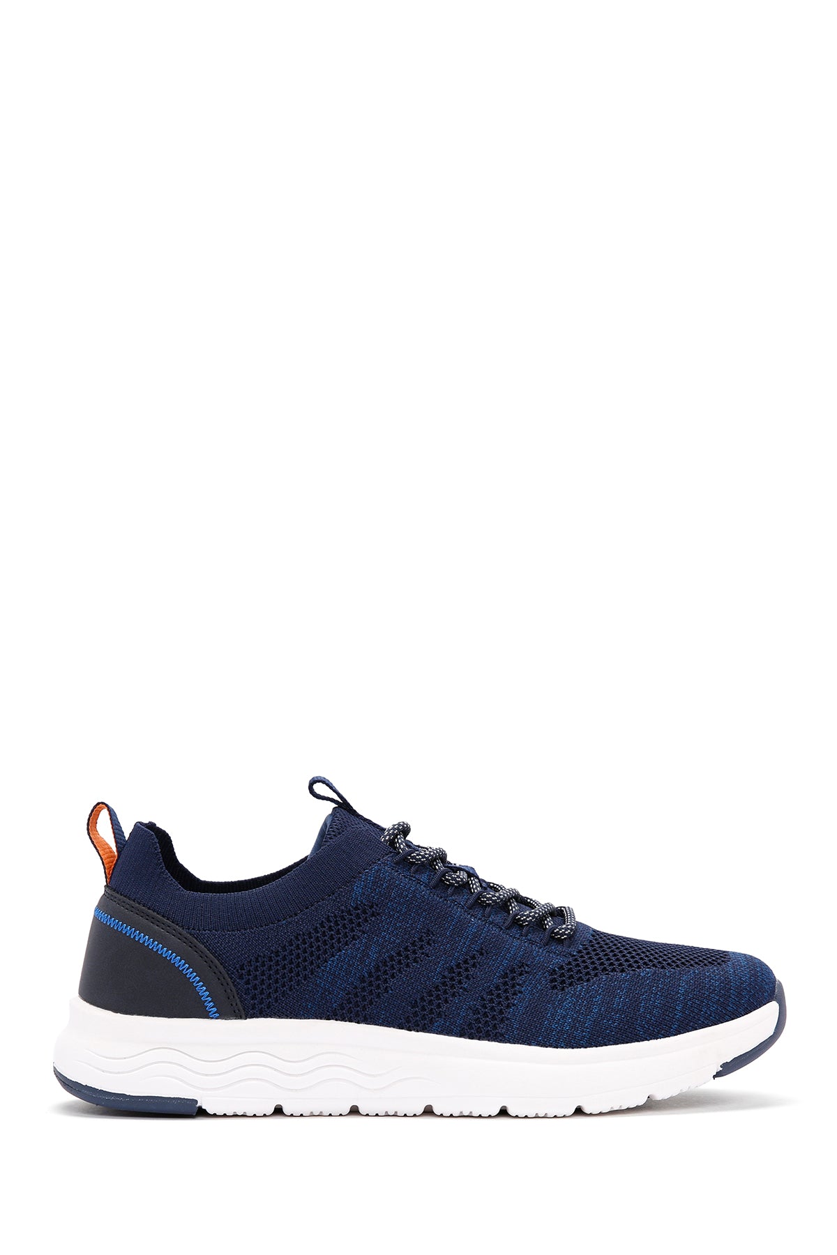 Derimod Zero Men's Navy Blue Lace-Up Thick Soled Fabric Sneaker 24SFD69546F | Derimod