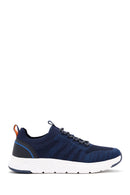 Derimod Zero Men's Navy Blue Lace-Up Thick Soled Fabric Sneaker | Derimod