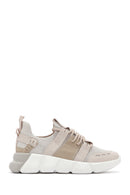 Women's Beige Thick Soled Sneaker | Derimod