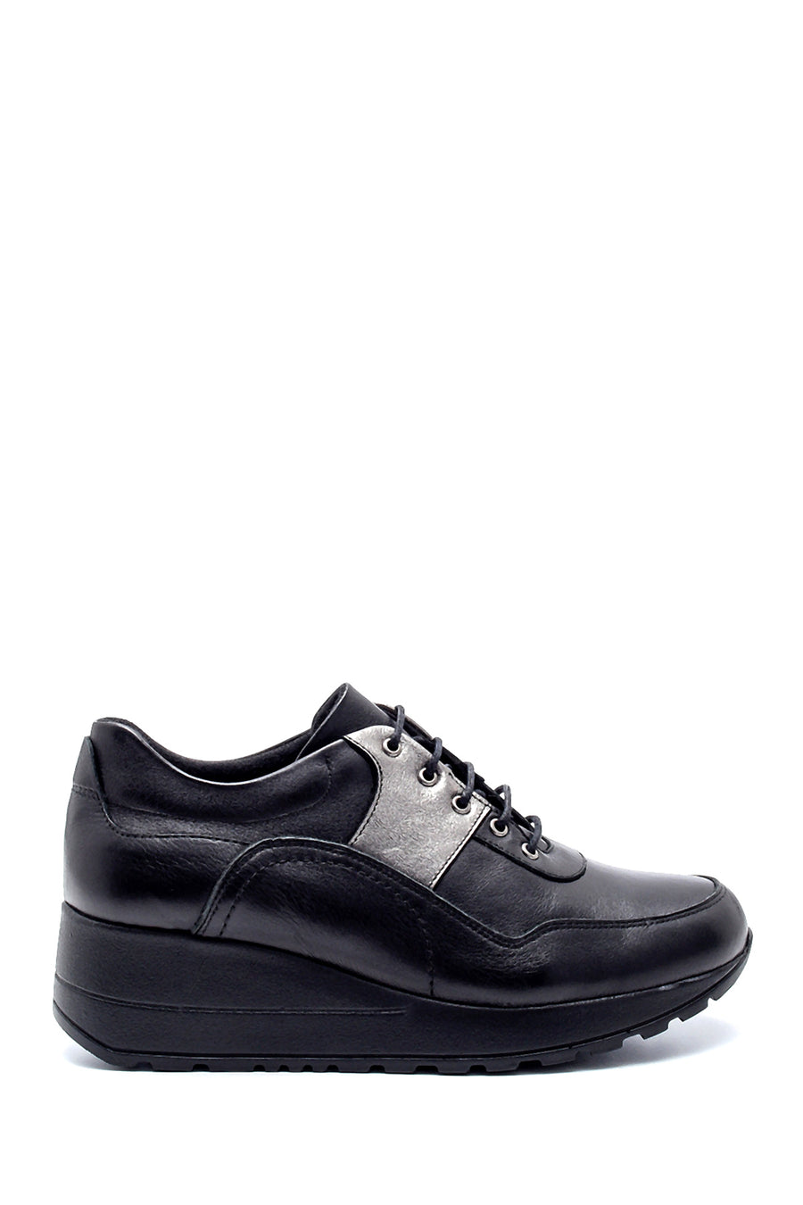 Women's Leather Wedge Heel Sneaker 20WFD286614 | Derimod