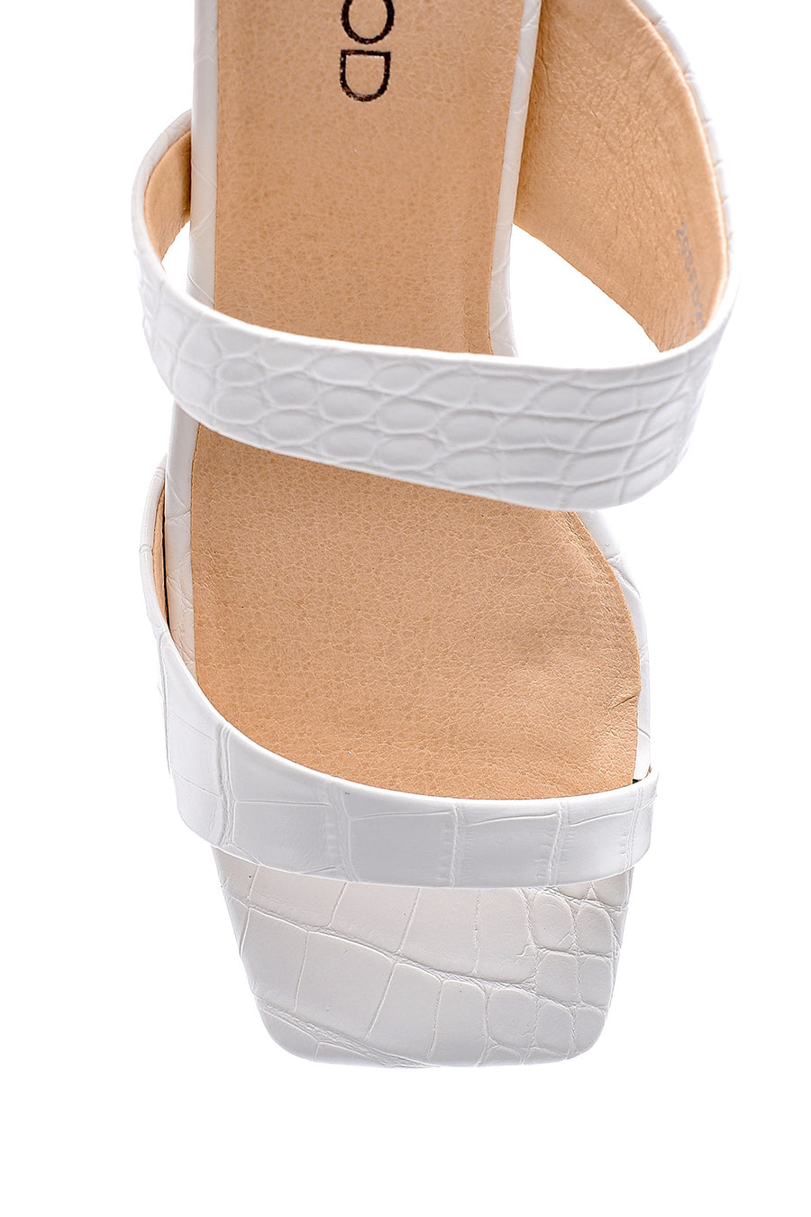 Women's Transparent Heel Crocodile Patterned Slippers