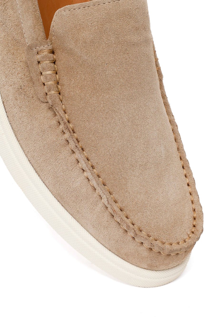 Male Beige Suede Leather Loafers