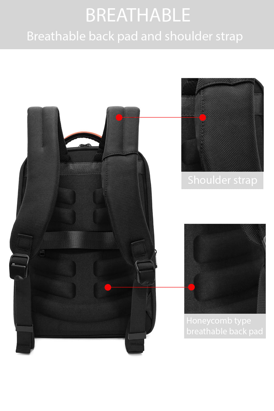 D-Pack Unisex Black Backpack