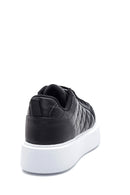 Women's Black Quilted Thick Sole Quilted Sneaker | Derimod