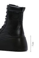 Women's Black Leather Platform Boots | Derimod