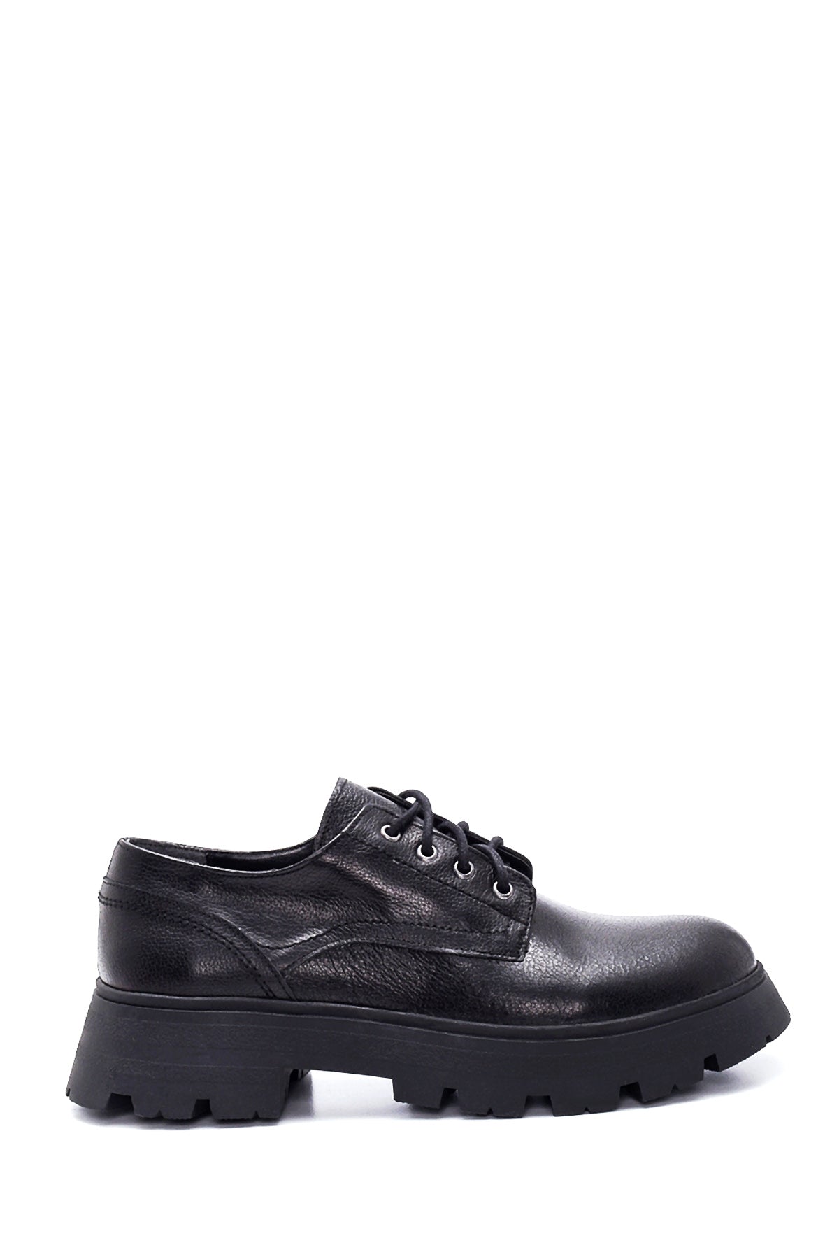 Women's Black Leather Oxford Shoes 22SFD180418 | Derimod