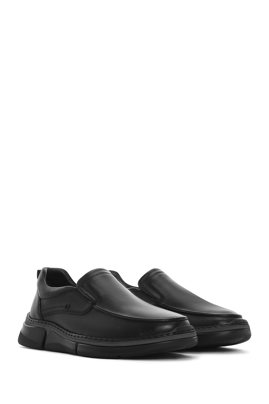 Men's Black Leather Comfort Loafer