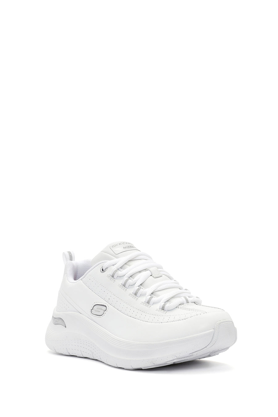 Skechers Kadın Beyaz Arch Fit Bağcıklı Kalın Tabanlı Sneaker