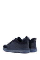 Men's Navy Blue Leather Sneaker | Derimod