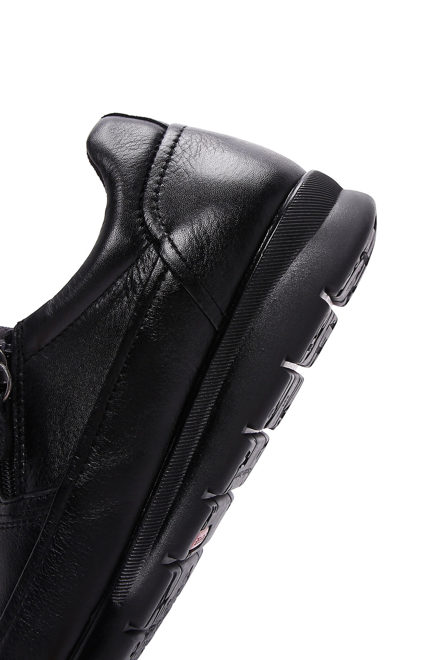 Women's Black Leather Comfort Casual Shoes