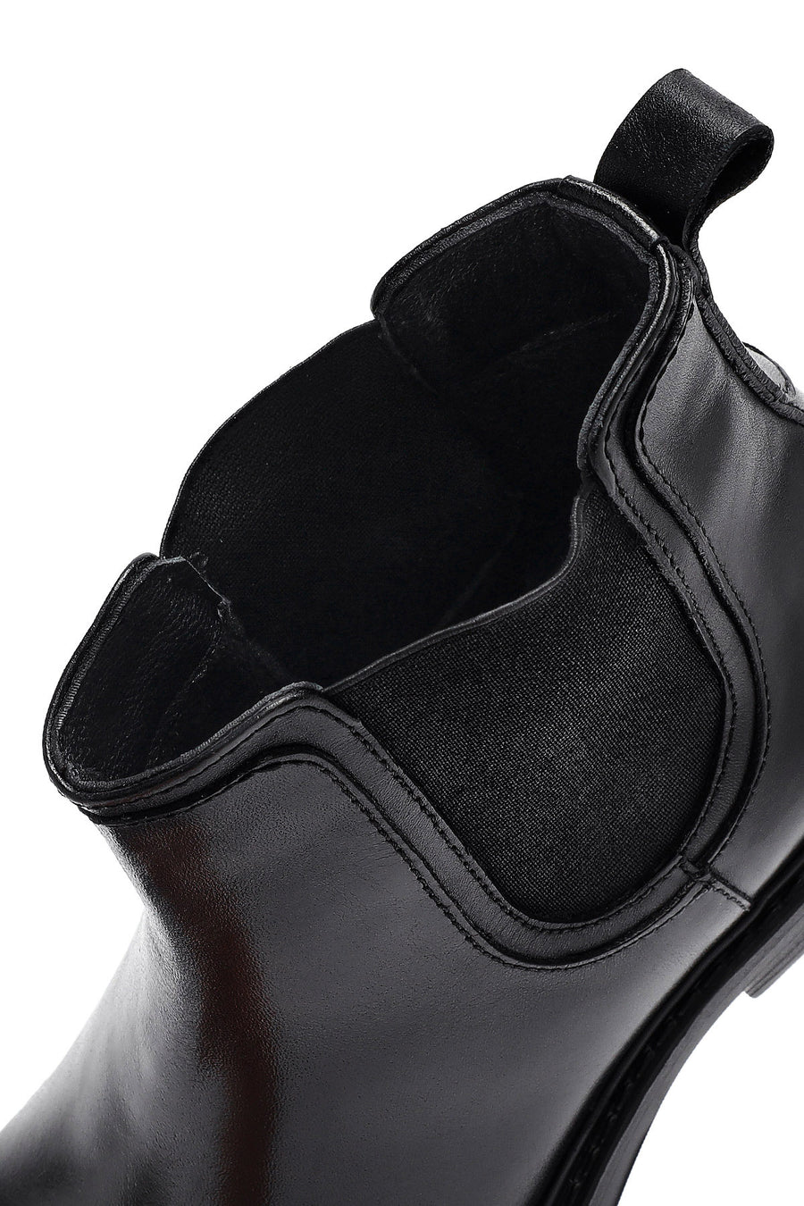 Male Black Leather Chelsea Boots