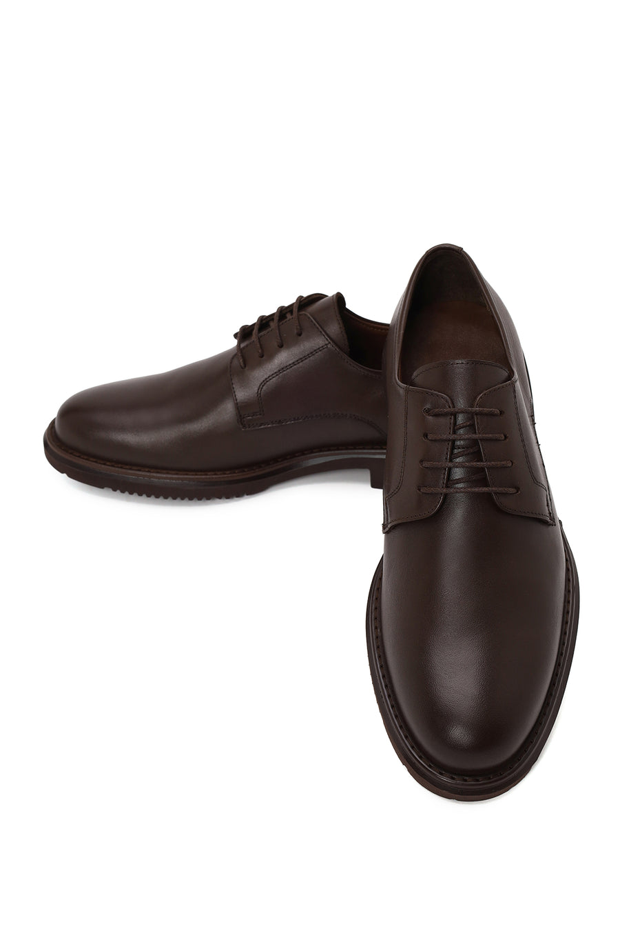 Male Brown Lace-up Leather Casual Shoes