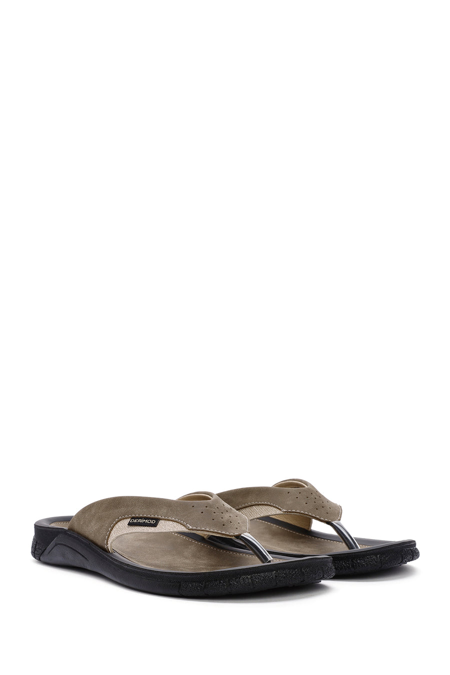 Men's Mink Flip Flop Nubuck Leather Slippers