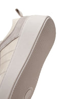 Women's Beige Leather Thick Soled Sneaker | Derimod