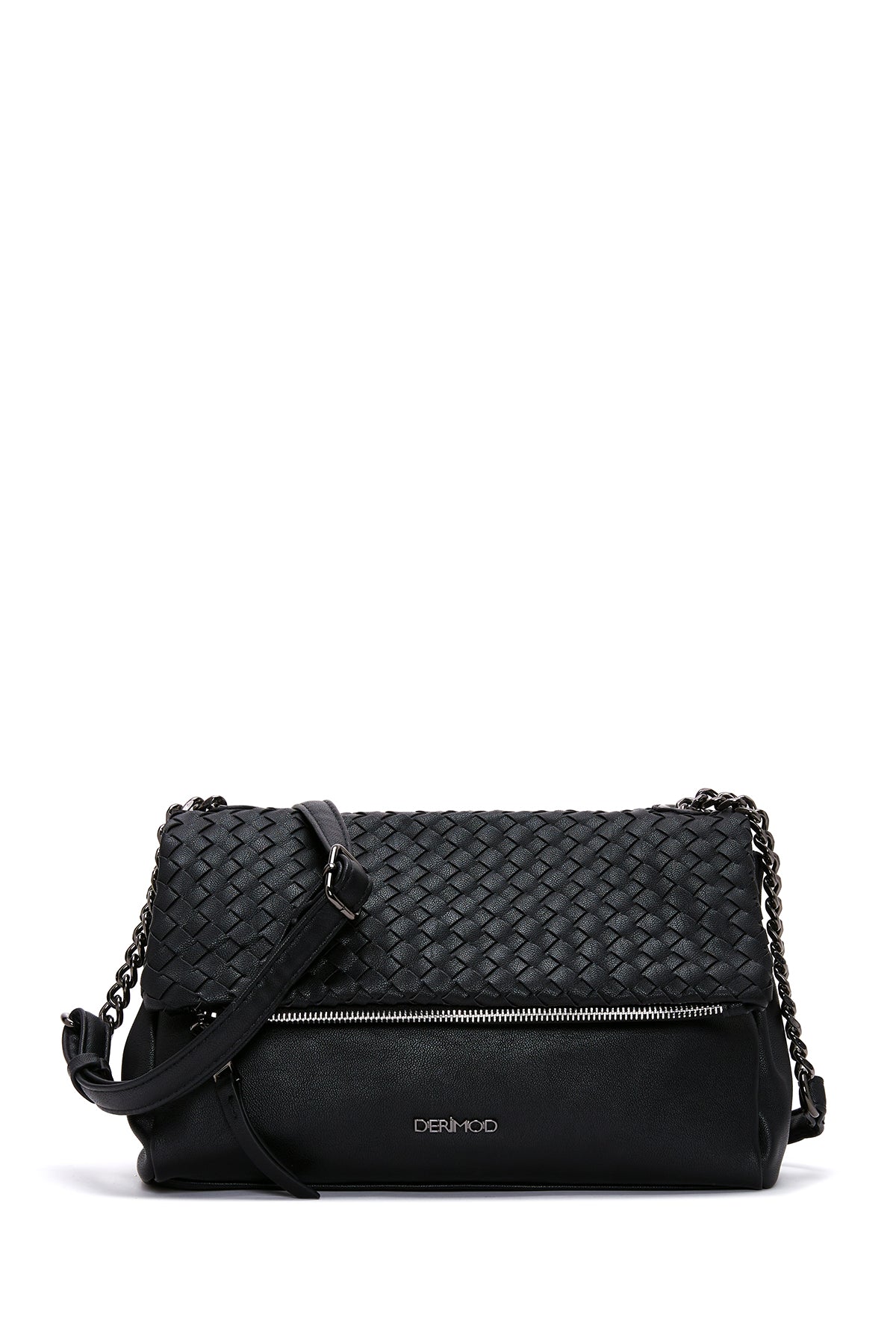 Women's Black Long Strap Braided Crossbody Bag 24WBD241518 | Derimod