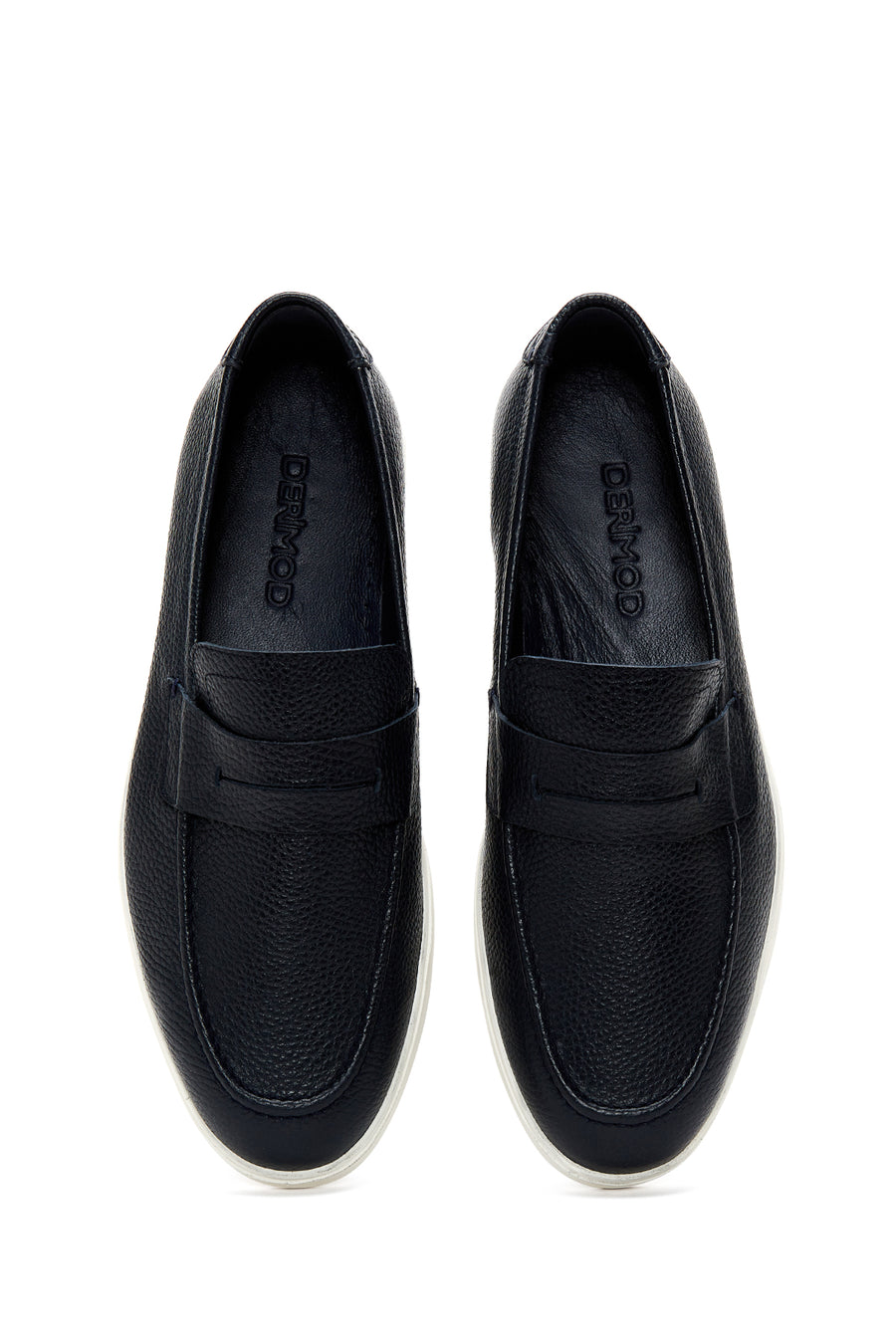 Erkek Lacivert Deri Loafer